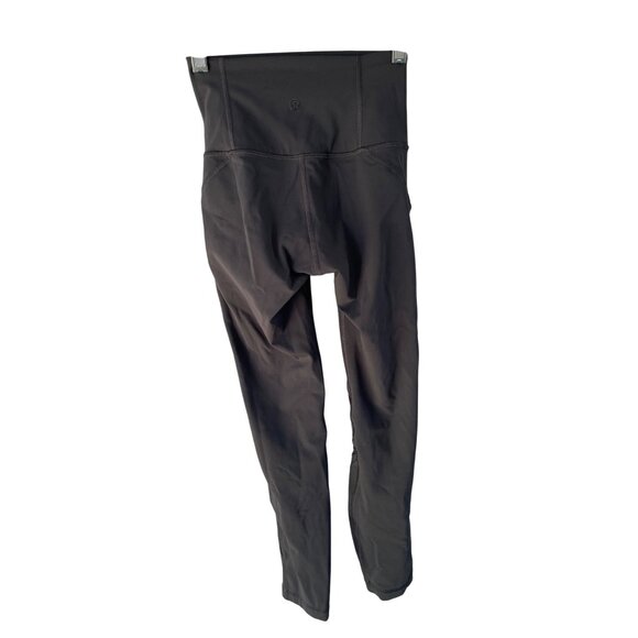 Lululemon sz 2 Black Mesh Panel Leggings Back Pocket Womens - Picture 2 of 5